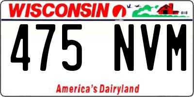 WI license plate 475NVM
