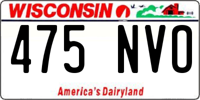 WI license plate 475NVO