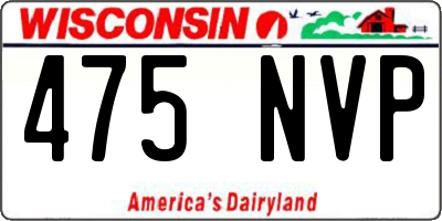 WI license plate 475NVP