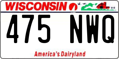 WI license plate 475NWQ