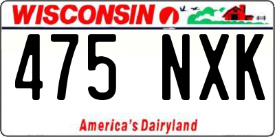 WI license plate 475NXK
