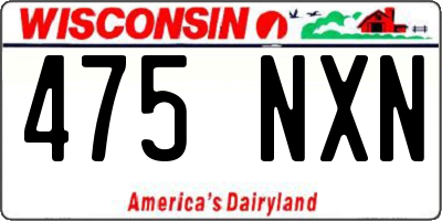 WI license plate 475NXN