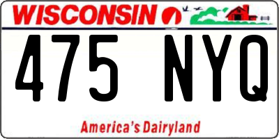 WI license plate 475NYQ