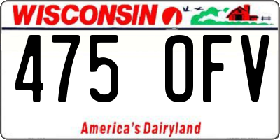 WI license plate 475OFV
