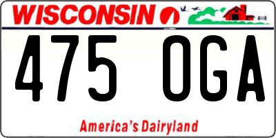WI license plate 475OGA