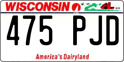 WI license plate 475PJD