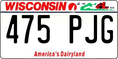 WI license plate 475PJG