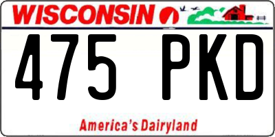 WI license plate 475PKD
