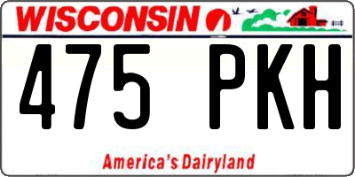 WI license plate 475PKH