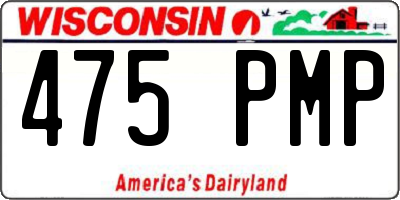 WI license plate 475PMP