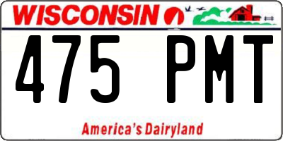 WI license plate 475PMT