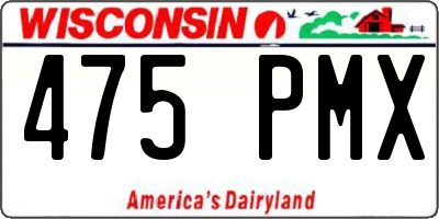 WI license plate 475PMX
