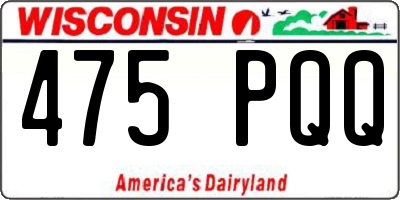 WI license plate 475PQQ
