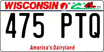 WI license plate 475PTQ