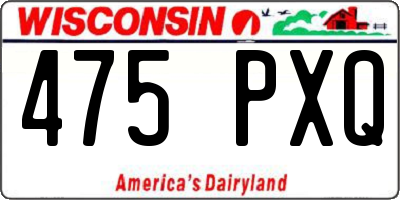 WI license plate 475PXQ