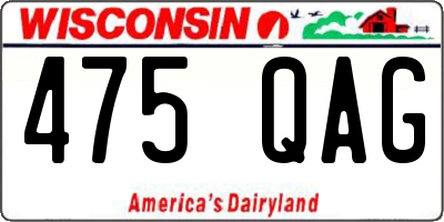 WI license plate 475QAG
