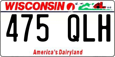 WI license plate 475QLH