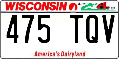 WI license plate 475TQV