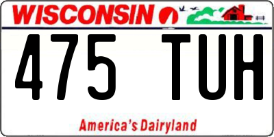 WI license plate 475TUH