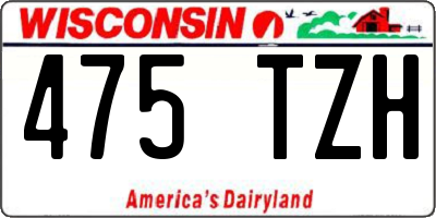WI license plate 475TZH