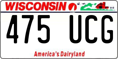 WI license plate 475UCG