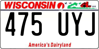 WI license plate 475UYJ