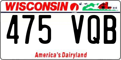 WI license plate 475VQB