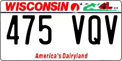 WI license plate 475VQV