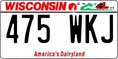 WI license plate 475WKJ