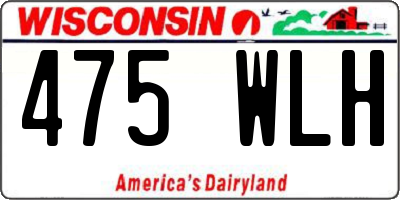 WI license plate 475WLH