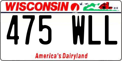 WI license plate 475WLL