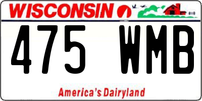 WI license plate 475WMB