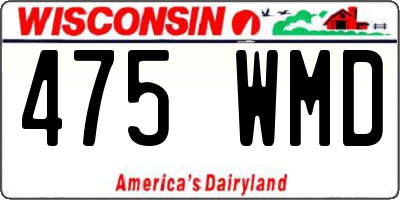 WI license plate 475WMD