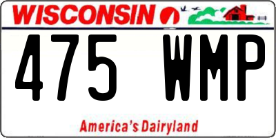 WI license plate 475WMP