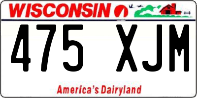 WI license plate 475XJM