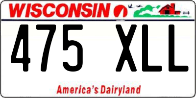 WI license plate 475XLL