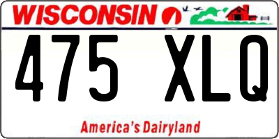 WI license plate 475XLQ