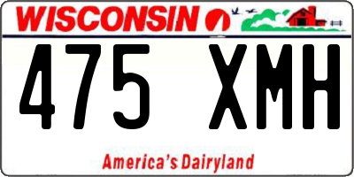 WI license plate 475XMH