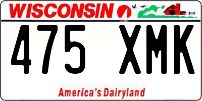 WI license plate 475XMK