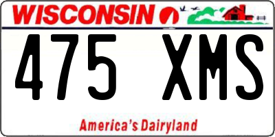 WI license plate 475XMS