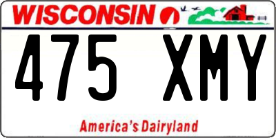 WI license plate 475XMY