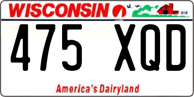 WI license plate 475XQD