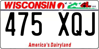 WI license plate 475XQJ