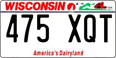 WI license plate 475XQT