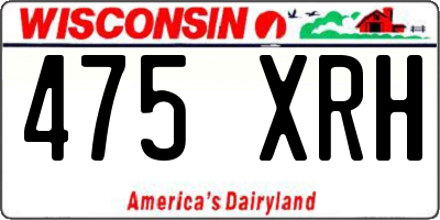WI license plate 475XRH