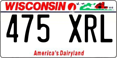 WI license plate 475XRL