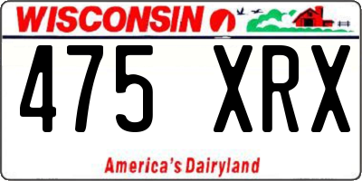 WI license plate 475XRX