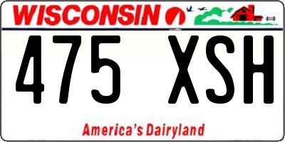 WI license plate 475XSH