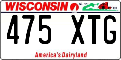 WI license plate 475XTG