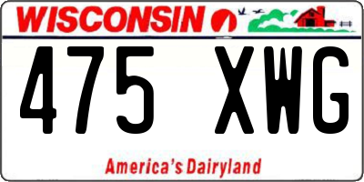 WI license plate 475XWG